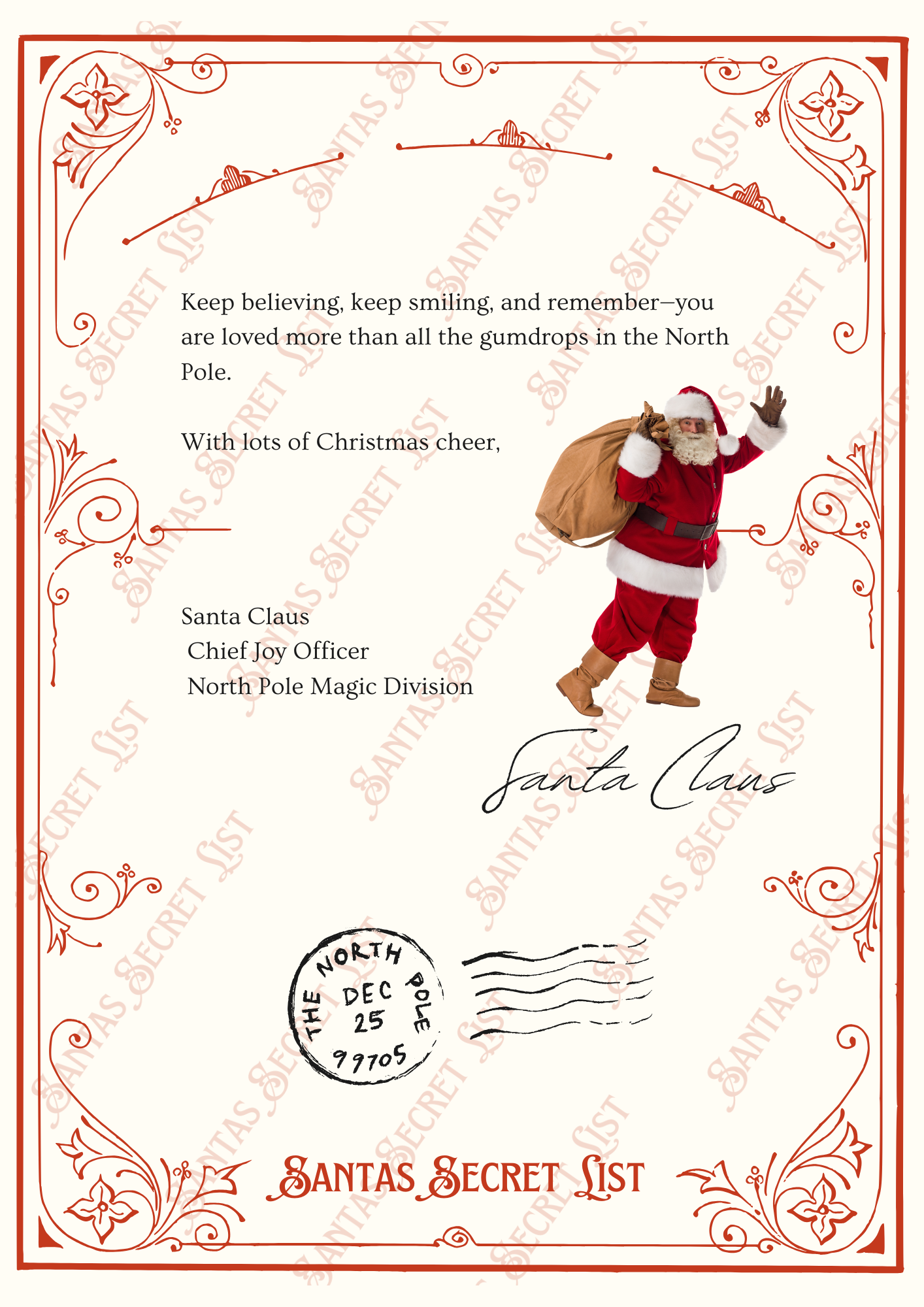 Free Personalized From Santa Letter